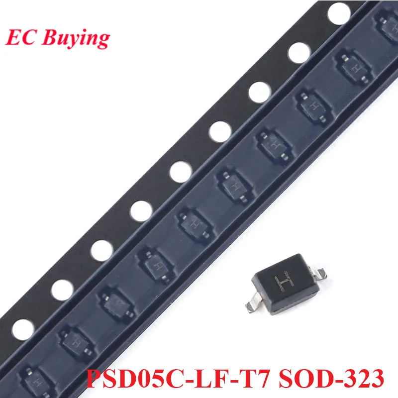 10pcs/lot PSD05C-LF-T7 SOD-323 PSD05C PSD05 SOD323 5V TVS Transient Suppression Diode Chip IC New Original