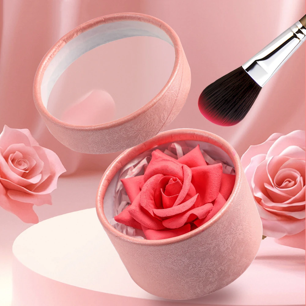 3D Rose Blush Highlighter Naturally Enhances Complexion Small Petal Nude Makeup Easy To Color Long Lasting Women Facial Makeup