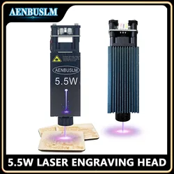 AENBUSLM 3.5W/5.5W moc optyczna grawer laserowy regulowana ostrość 450nm moduł laserowy 12V głowica laserowa akcesoria CNC do obróbki drewna