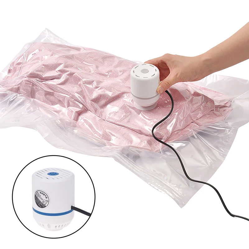 

Vacuum Compression Bag Electric Pump Suction Pump Mini Vacuum Sealer Machine Space Saver for Clothes Food Organizer