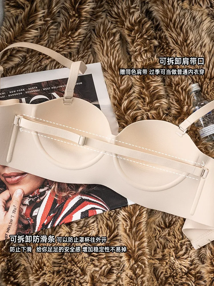 

Бесшовный бюстгальтер пуш-ап без косточек для небольшой груди, кружевной бюстгальтер в японском стиле для улучшения и подъема, легкое роскошное женское белье AB