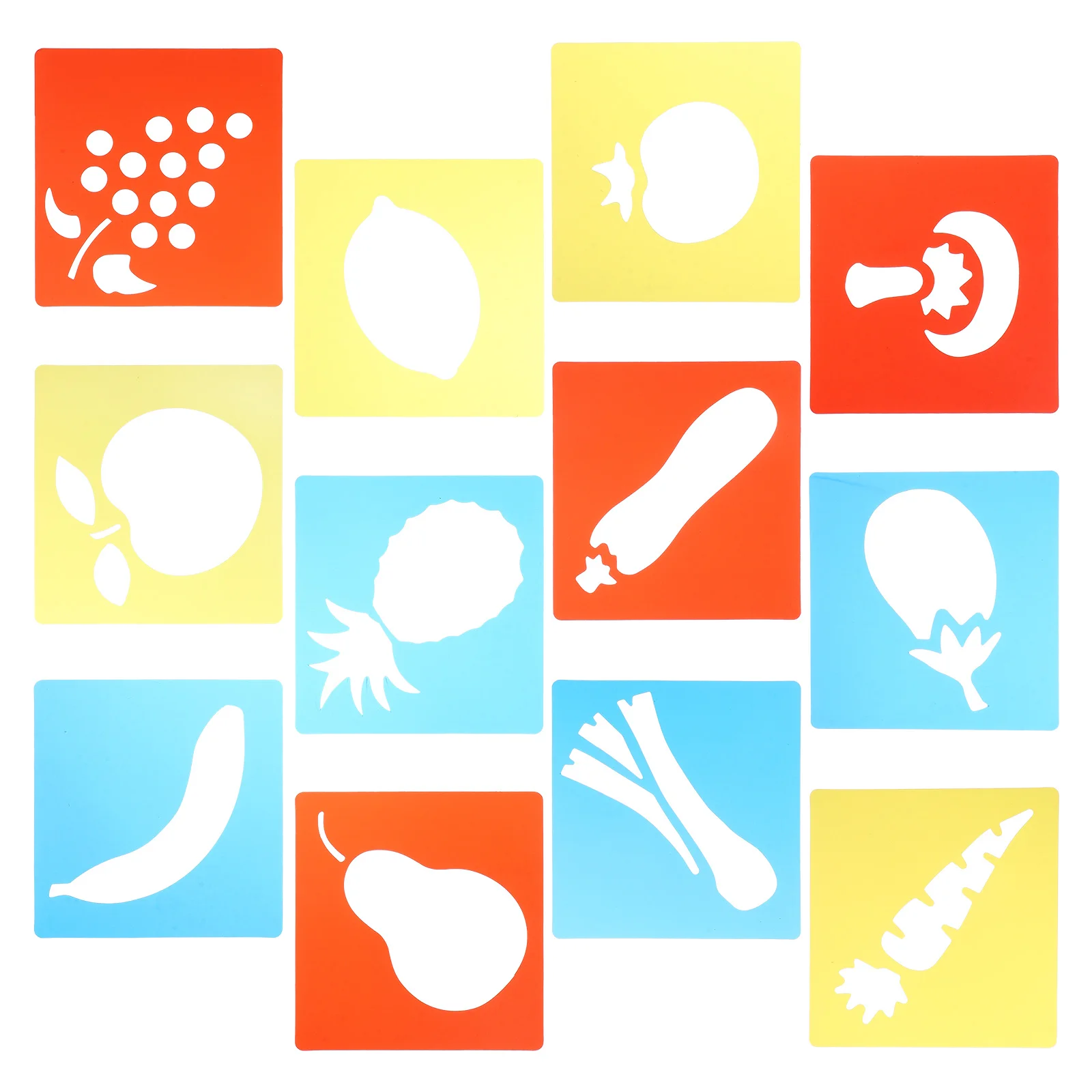 

12 pcs Kids Drawing Stencils Set Toddler Painting Templates For Wood Canvas Paper Fabric Wall Floor Furniture Art Craft