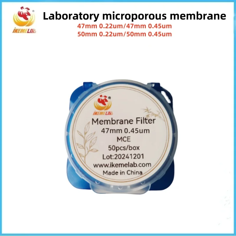 

WEIAI 50 шт./лот Микропористая мембрана MCE для микрофильтрации воды, лабораторная микропористая мембрана 47 мм/50 мм 0,45 мкм