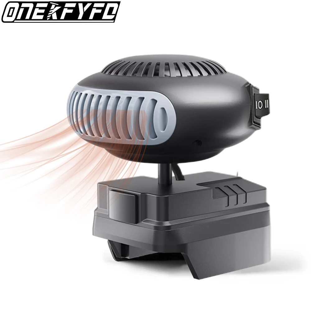 

ONEKFYFD Car Heater Electric Warm Air Blower Heating Fan Windshield Demister Defroster Power Tools for Makita 18V Battery