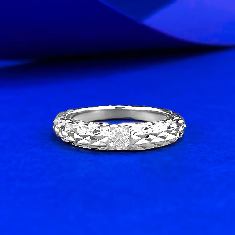 

Кольцо из стерлингового серебра 925 пробы с чешуей дракона «Разбитый лед» — муассанит D-цвета, кольцо для пар для мужчин и женщин, модный ювелирный подарок