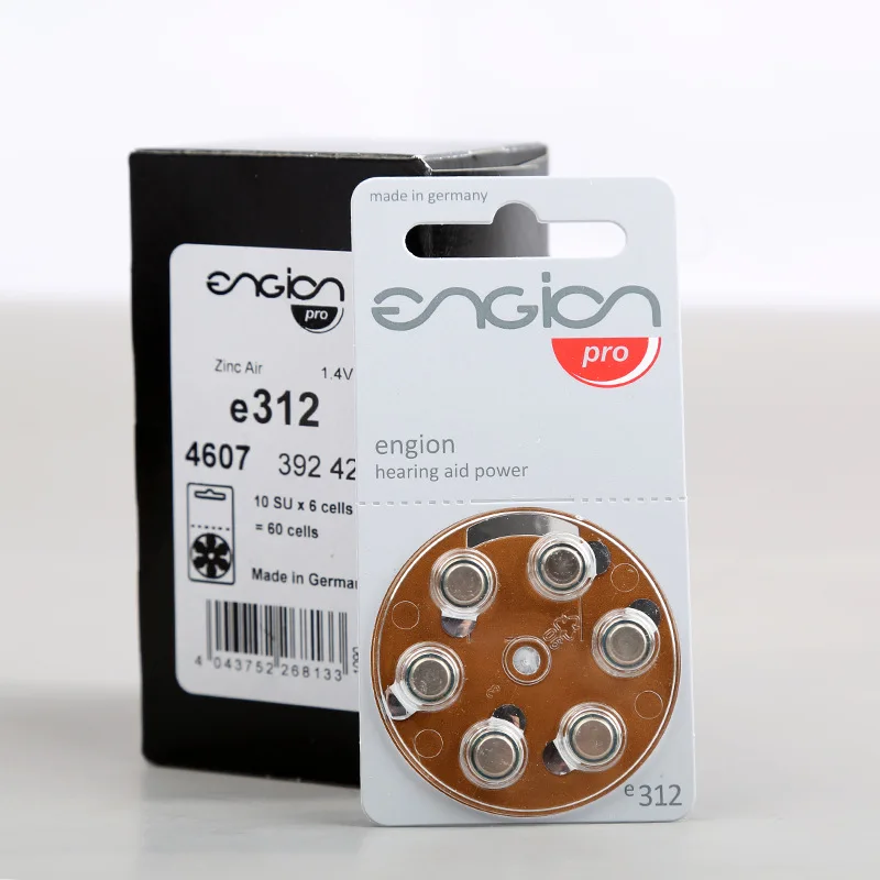 1.45V Engion High Performance Hearing Aid BatteriesPR41 Type 312 Battery for CIC BTE Hearing aids