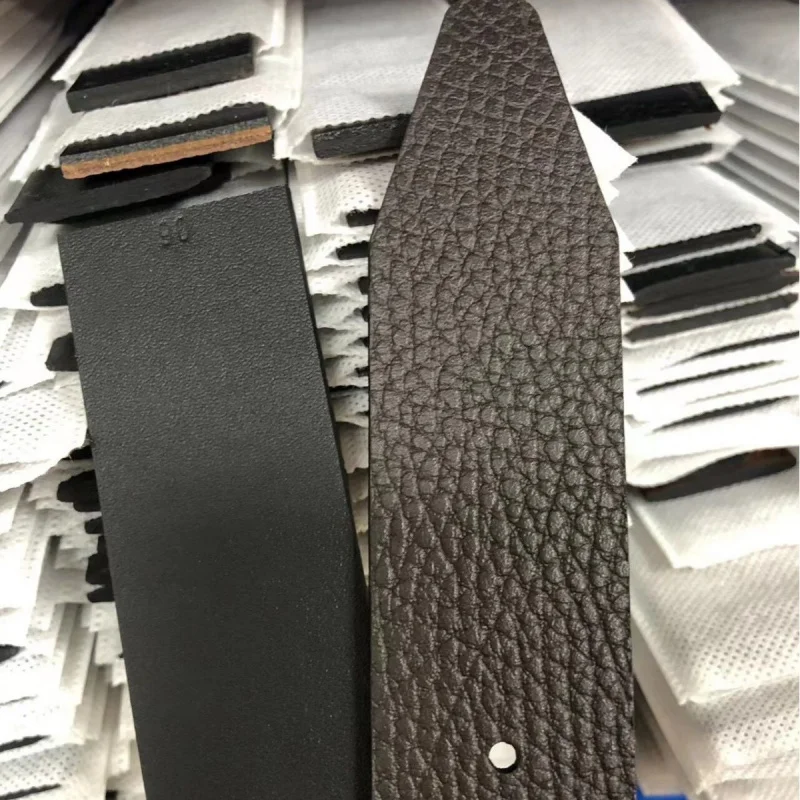 

Luxury 3.4cm Men's Belt Strap - Reversible Full-Grain Leather, No Buckle, Business & Casual Belt Replacement