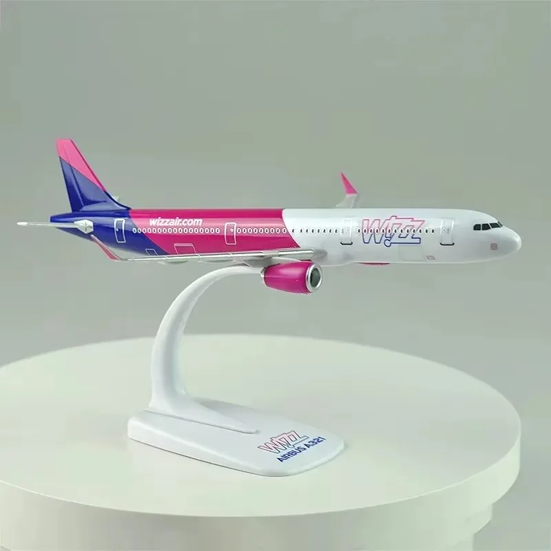 20cm Wizz Air For Airbus A321 1/200 Diecast Aircraft Prebuilded Model Plane Model Plane Kits To Build