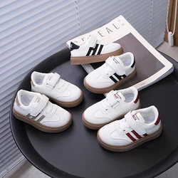 Chaussures de sport blanches pour enfants, chaussures simples pour garçons, petites chaussures pour étudiants, printemps et automne, nouveau, 2024