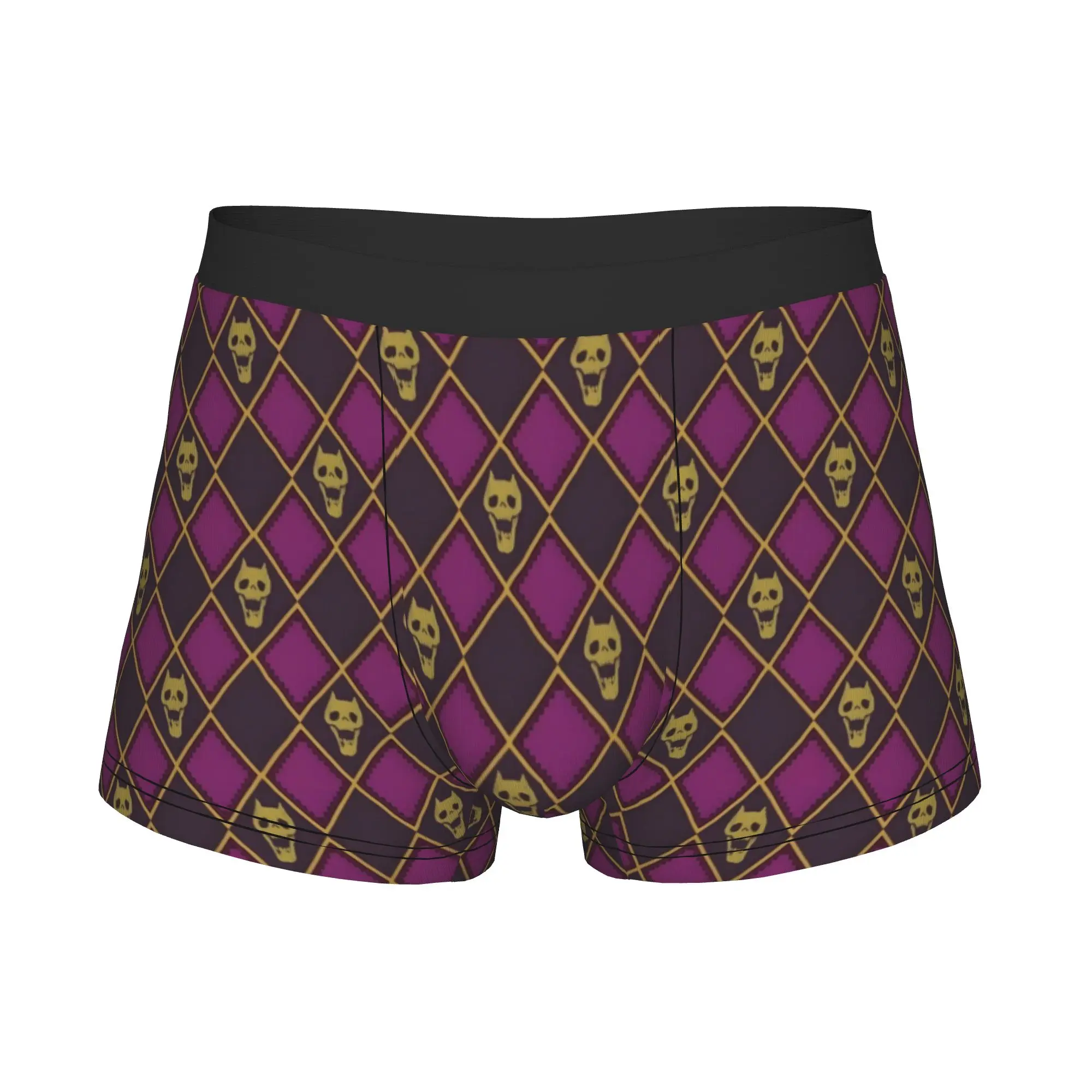 Male Novelty Bizarre Adventure JoJos Purple Underwear Yoshikage Kira Calavera Boxer Briefs Soft Shorts Panties Underpants