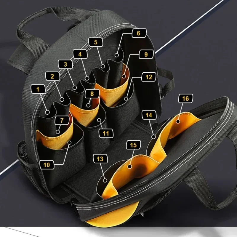 Electrician Backpack Tools Bag Professional Organizer Storage Backpack Hardware Large Capacity Tool Bags Shoulder Electricians