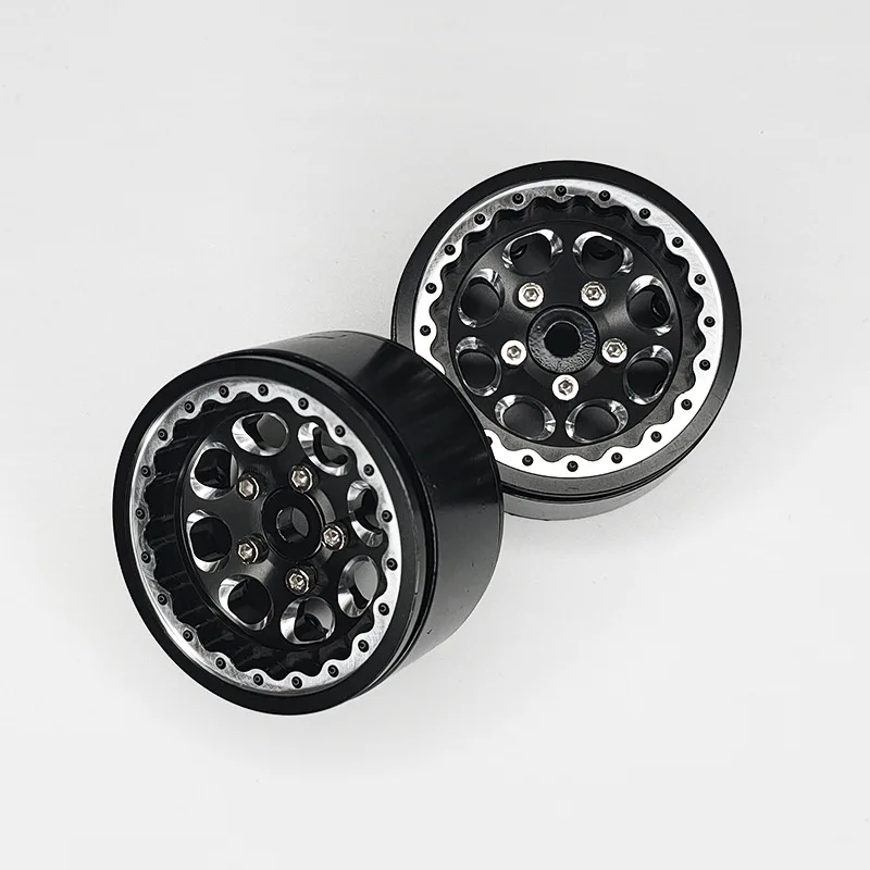 1.9 Inch Aluminum Wheel Rims One Piece for RC Crawler Upgrade Fits TRX-4 SCX10 Axial D90 view 2