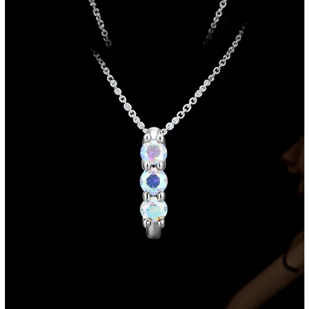 Aros Huggie de Moissanita, Chapados en Oro Blanco de 18K, Plata 925 Hipoalergénica, Pequeños, Redondos, Multicolores, VVS1, para Mujeres y Hombres