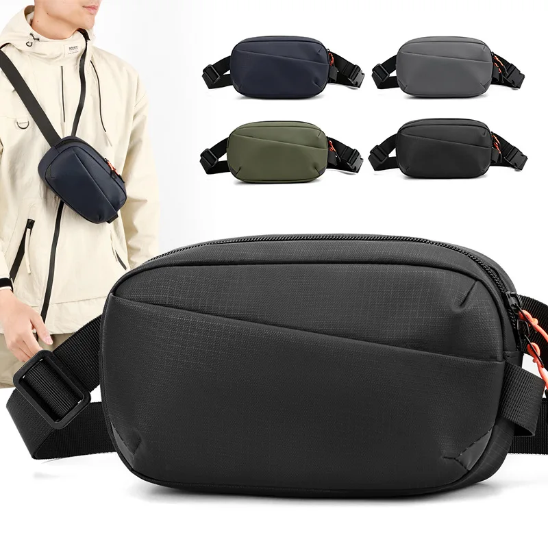 Men's Stylish Oxford Sling Bag - Multi-Use Crossbody Sports Chest Pack Waist Bag Compact and Lightweight Outdoor Carry Bag
