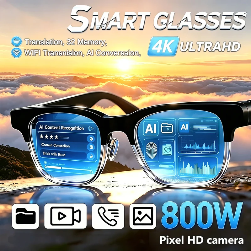 Smart Glasses Lens - Akıllı Gözlükler Uzaktan Kumandalı Dokunmatik Fotoğraf