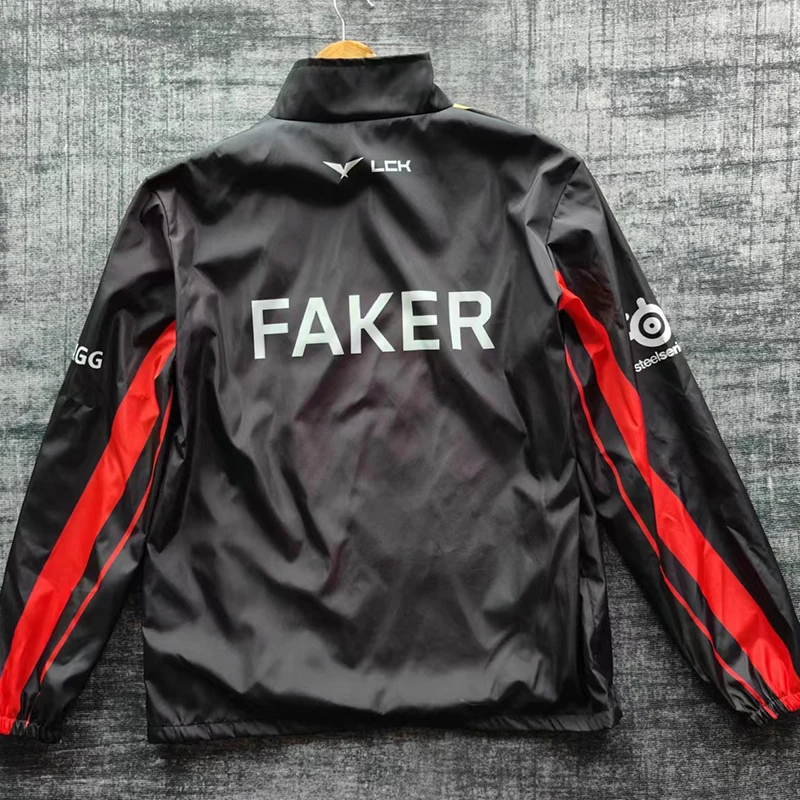 LOL Rack Team 2024 Spring LCK Team Youth Red Label Faker Same Stand-up Neck Zipper Jacket M-4XL