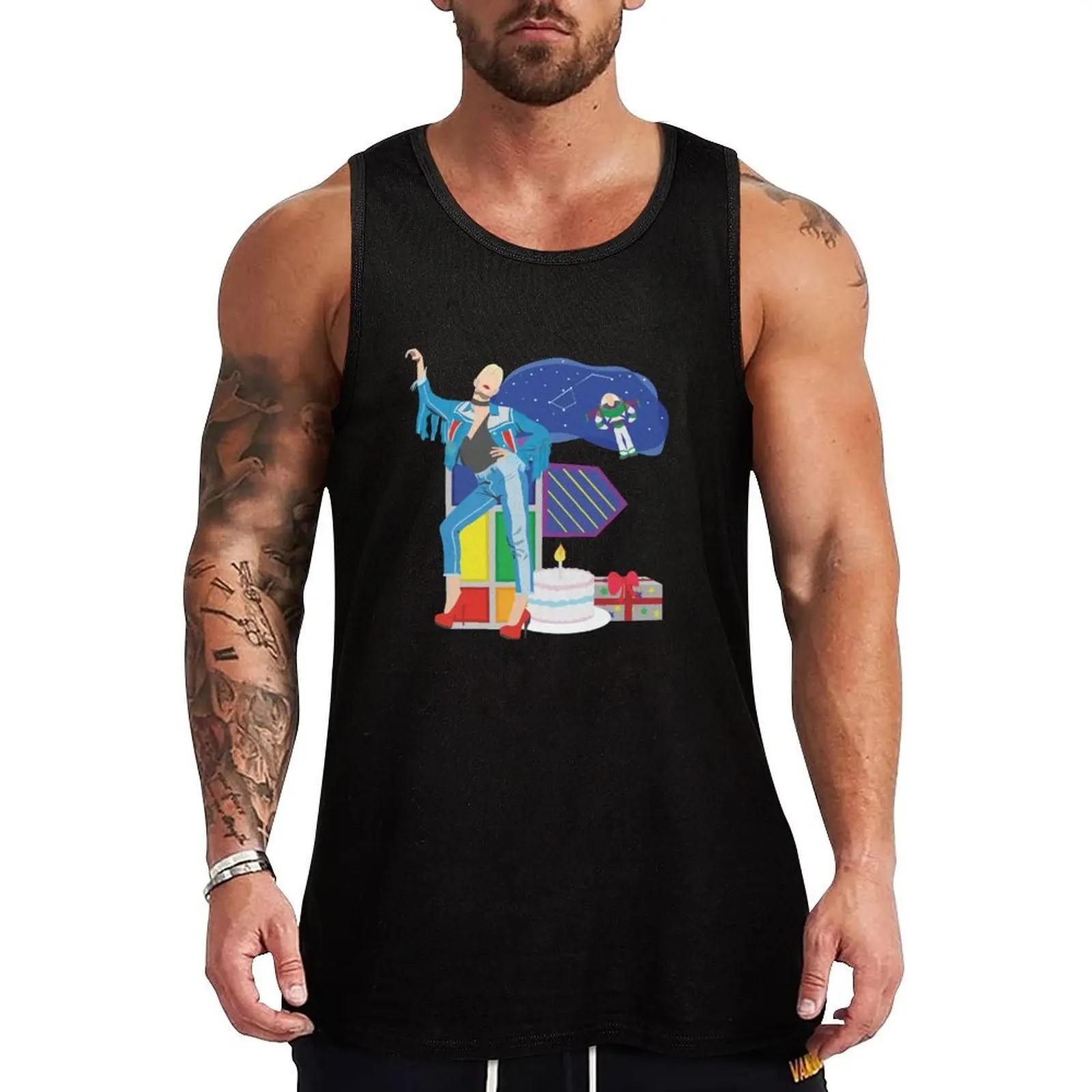 

E is for Everybody's Talking About Jamie Tank Top T-shirt Men's gym clothes for men summer Men's clothes