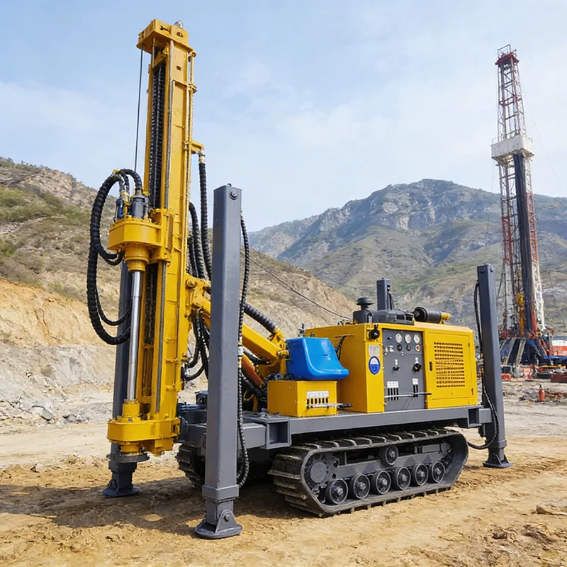 Crawler Mounted Pneumatic Water Well Drill Rig for Mining Exploration and Water Well Development