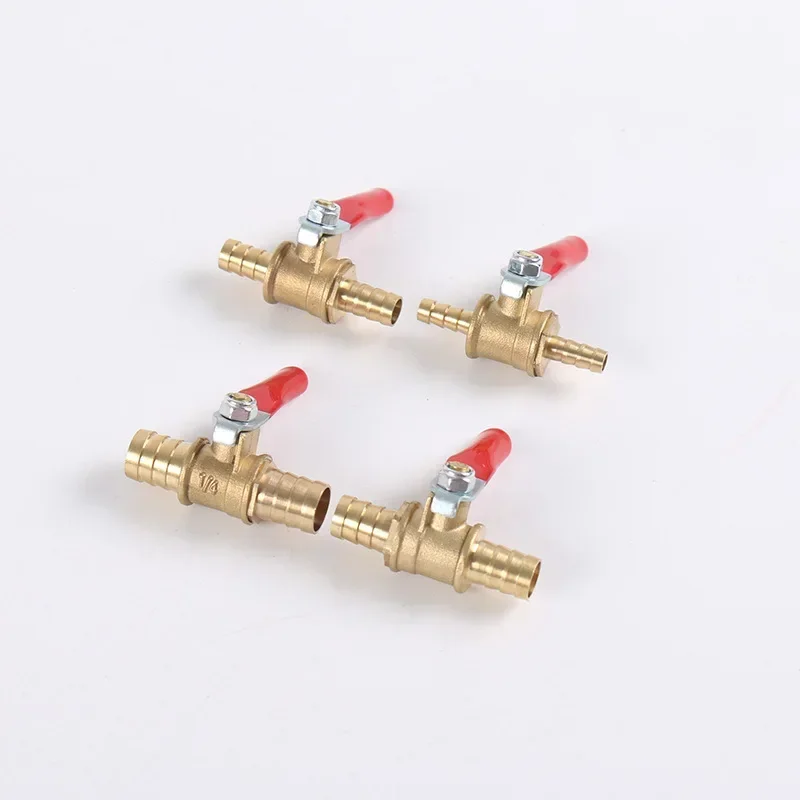 6Mm 8Mm 10mm12mm Bóng Vòi Động Ngắt Van Bi Vòi Barb Nội Tuyến Nước Dầu Không Khí Nhiên Liệu Dòng Nhỏ đồng Van Bi