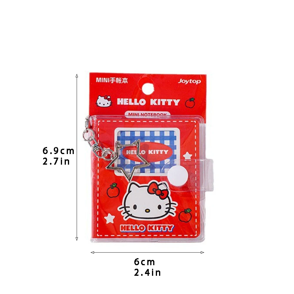 سانريو الكرتون مرحبا كيتي غطاء PVC Kawaii دفتر صغير لطيف مشبك المحمولة قلادة مذكرات كتيب طالب القرطاسية الهدايا