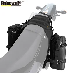 Rhinowalk Motorcycle Side Bag With Base Waterproof 6L/8L/10L/15L Motor Rear Seat Bag Rack Motocross Storage Backpack