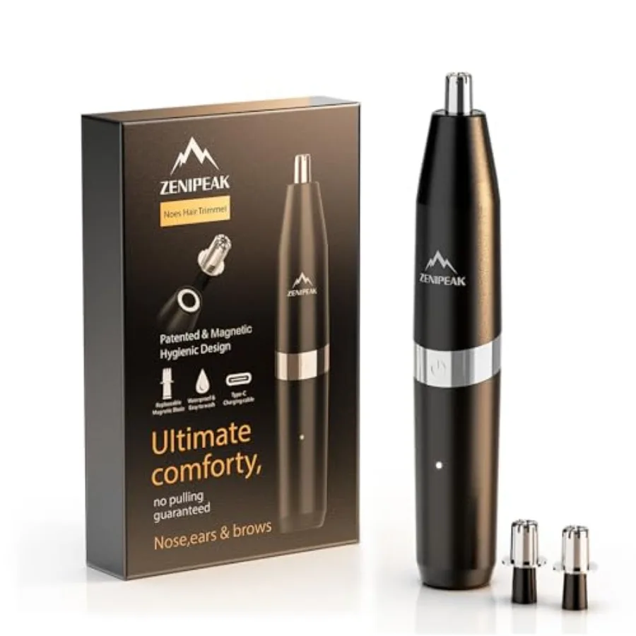 

Professional Nose Hair Trimmer for Men and Women, USB-C Rechargeable Electric Ear and Nasal Clipper, Micro-Vacuum, Painless 800