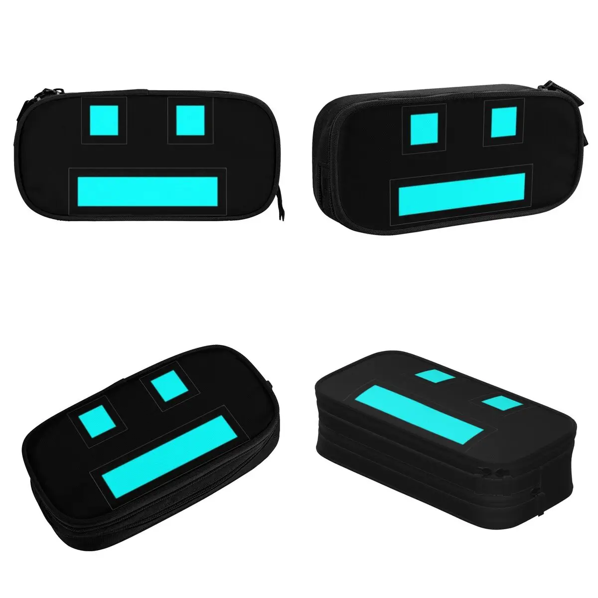 Cube Geometry Gaming Dash Pencil Case Pen Holder Bag Student Large Storage Students School Gift Pencilcases