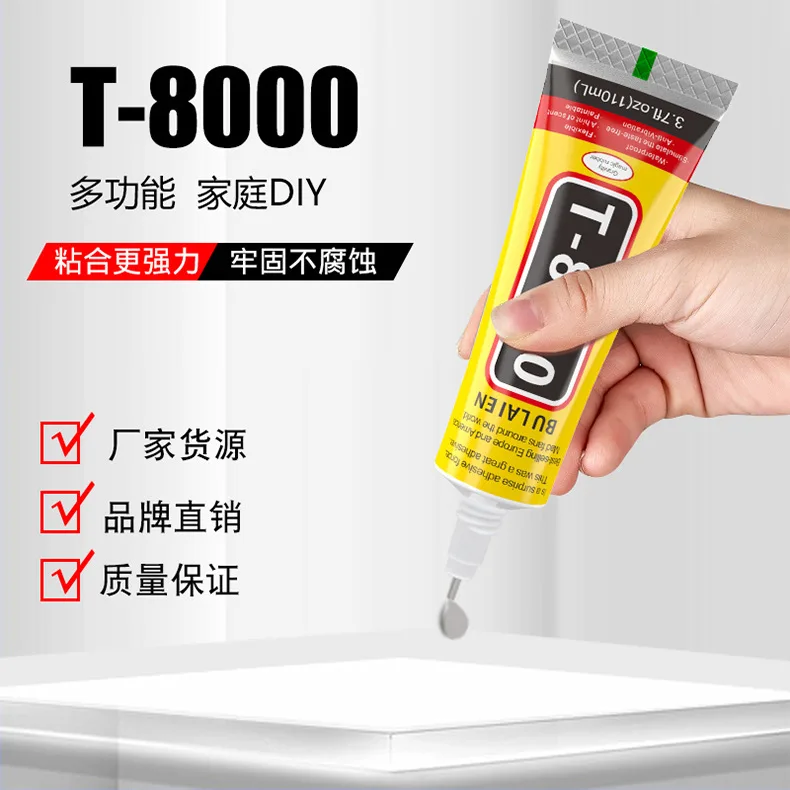 15ML 25ML 50ML 110ML Bulaien E8000 Clear Contact Phone Repair Adhesive Fibre Cloth Metal Wood DIY Glue With Precision Applicator