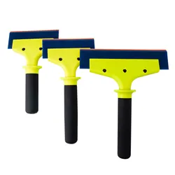 EHDIS Short/Long Nylon Handle Water Cleaning Squeegee with 5Inch/8Inch Double Layer Rubber Blade Car Window Tint Drying Scraper