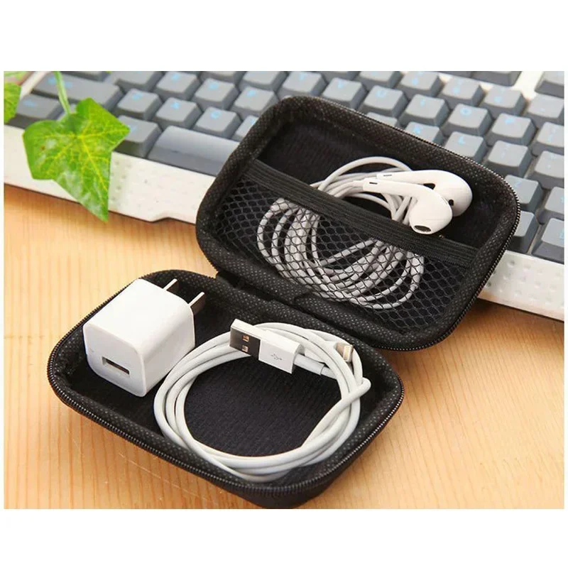 Home Portable Zip Lock Organizer Case Storage Box Rectangle Storage Bag Mobile Phone Data Cable Charger Fingertips Package Bag