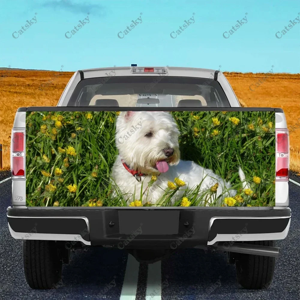 West Highland White Terrier Car sticker rear car exterior modification vinyl self-adhesive painting for cars truck stickers