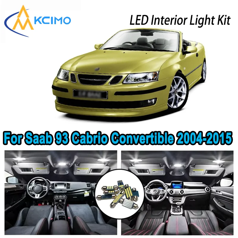 

For Saab 93 YS3F Cabrio Convertible 2004-2015 Premium Bright LED Interior Dome Map Trunk Light Kit Car Led Lamps Canbus No Error
