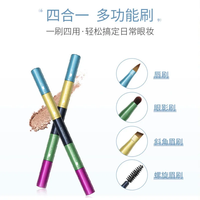 Nuevas herramientas de belleza, brocha de maquillaje multifuncional, brocha de maquillaje portátil, artefacto de reparación, brocha Cuatro en Uno