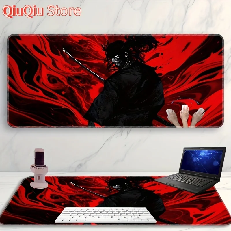 

1pc background pattern, office game mouse pad, natural rubber, durable sewing sewing process, non-slip rubber mouse pad, suitabl