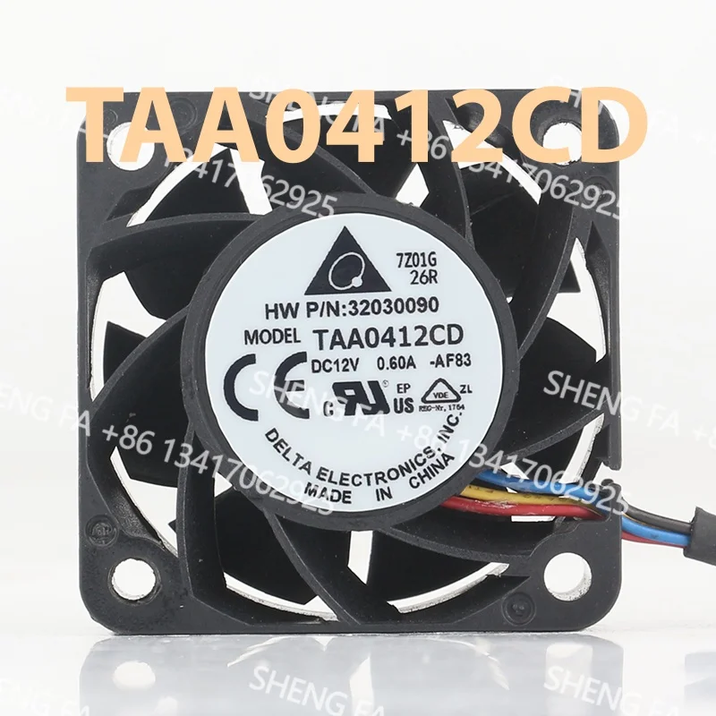 cooling fan TAA0412CD Delta 5V 24V 48V DC 12V 0.60A AC EC 4020 40X40X20MM 4CM four-wire PWM temperature control Large air volume