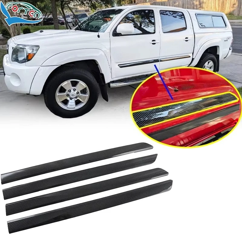 

Auto Exterior Parts Carbon Fiber Door Side Fender Car Body Kits Molding Trim Plate Adhesive For 3rd Gen Toyota Tacoma 2016-2023