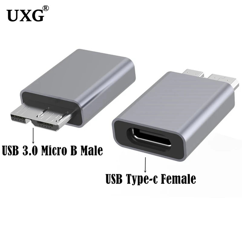 1pcs USB C to Micro B USB3.0 Adapter Type C Female to Micro B Male Fast Charge USB Micro 3.0 to Type C Super Speed for hdD