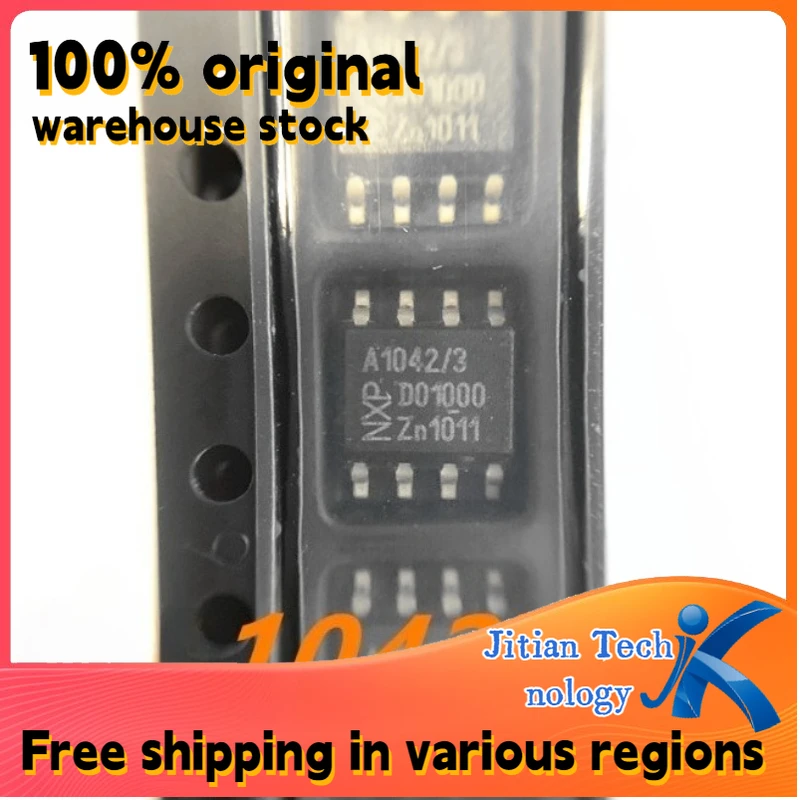 10PCS 100% new TJA1042T/3 logo A1042/3 SOIC-8 High-speed CAN transceiver chip Channel direct sales