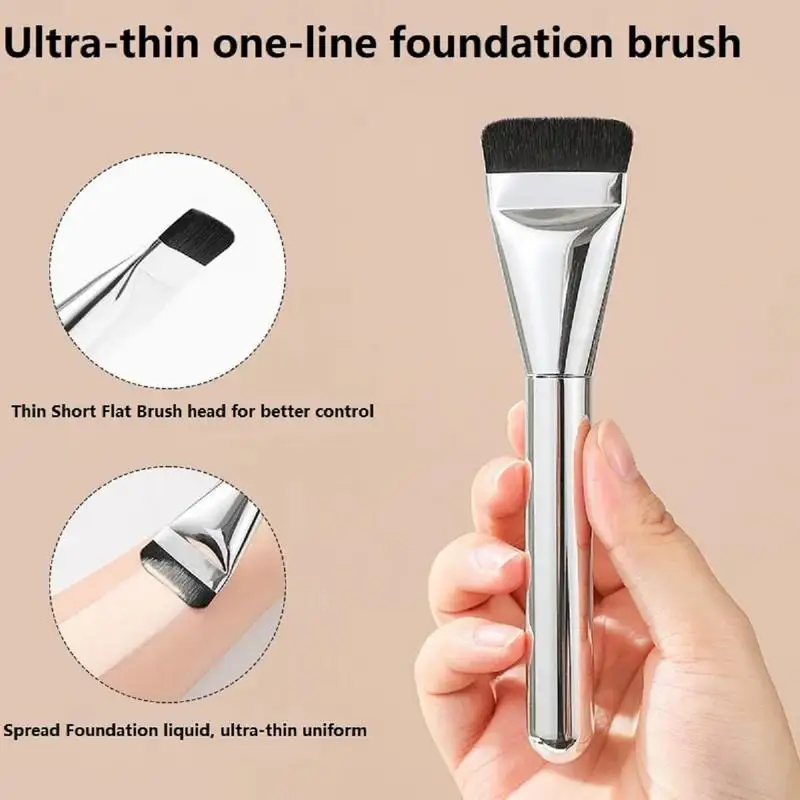 Flat Makeup Brush Foundation Brush Make Up Brushes Flat  Cream Highlight Concealer Cream Cosmetic Brushes Cosmetic Collection