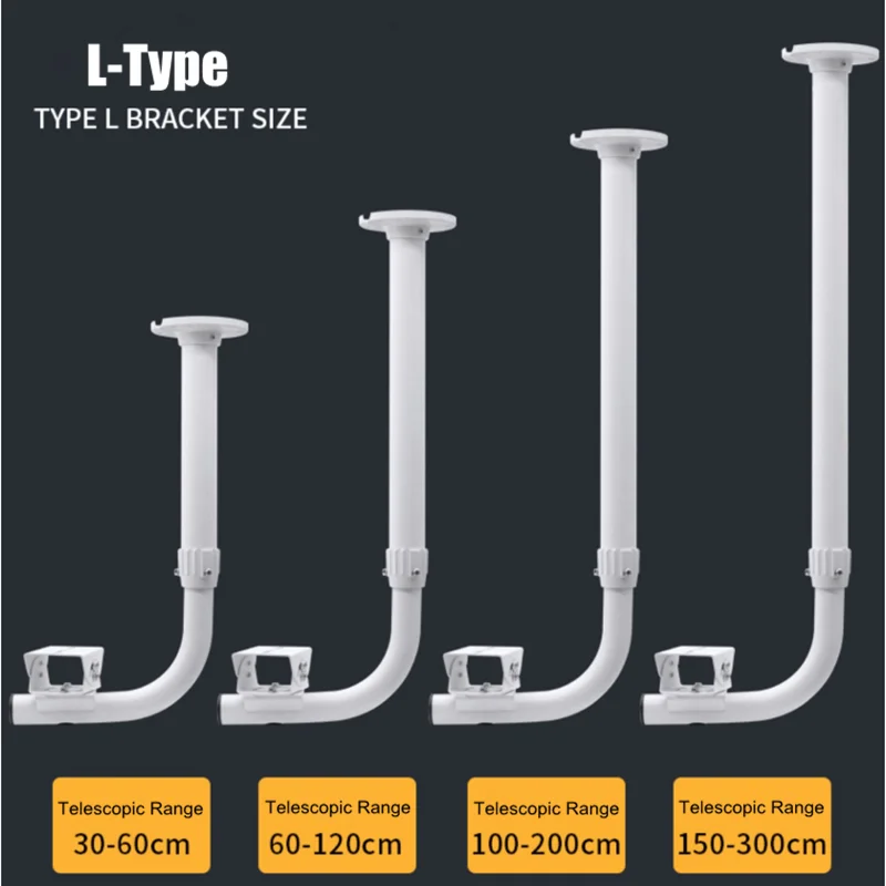 Aluminum Alloy Monitoring Gun Machine Telescopic Bracket Wall Mount Ceiling Vertical Support Extension Rod Security Camera Stand