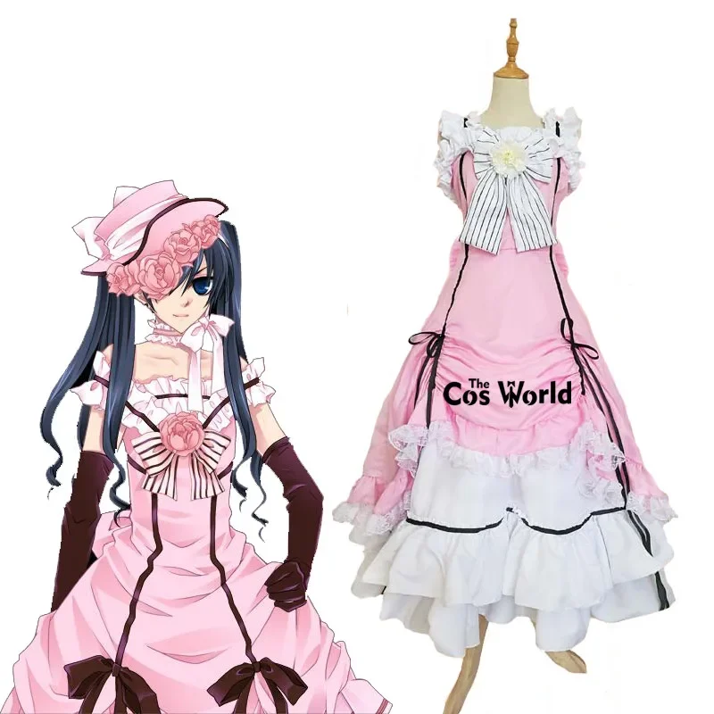 Black Butler Kuroshitsuji Ciel Phantomhive Maid Dress Outfits Anime Cosplay Costumes