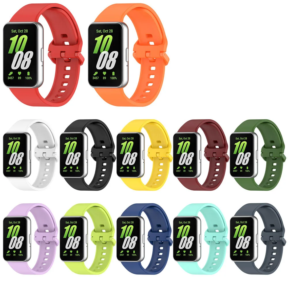 BEHUA Armband für Samsung Galaxy Fit 3 SM-R390 Fit3 SM R390 Uhrenarmband mit Hülle, verstellbares Silikon-Armband, Zubehör – Detail 6