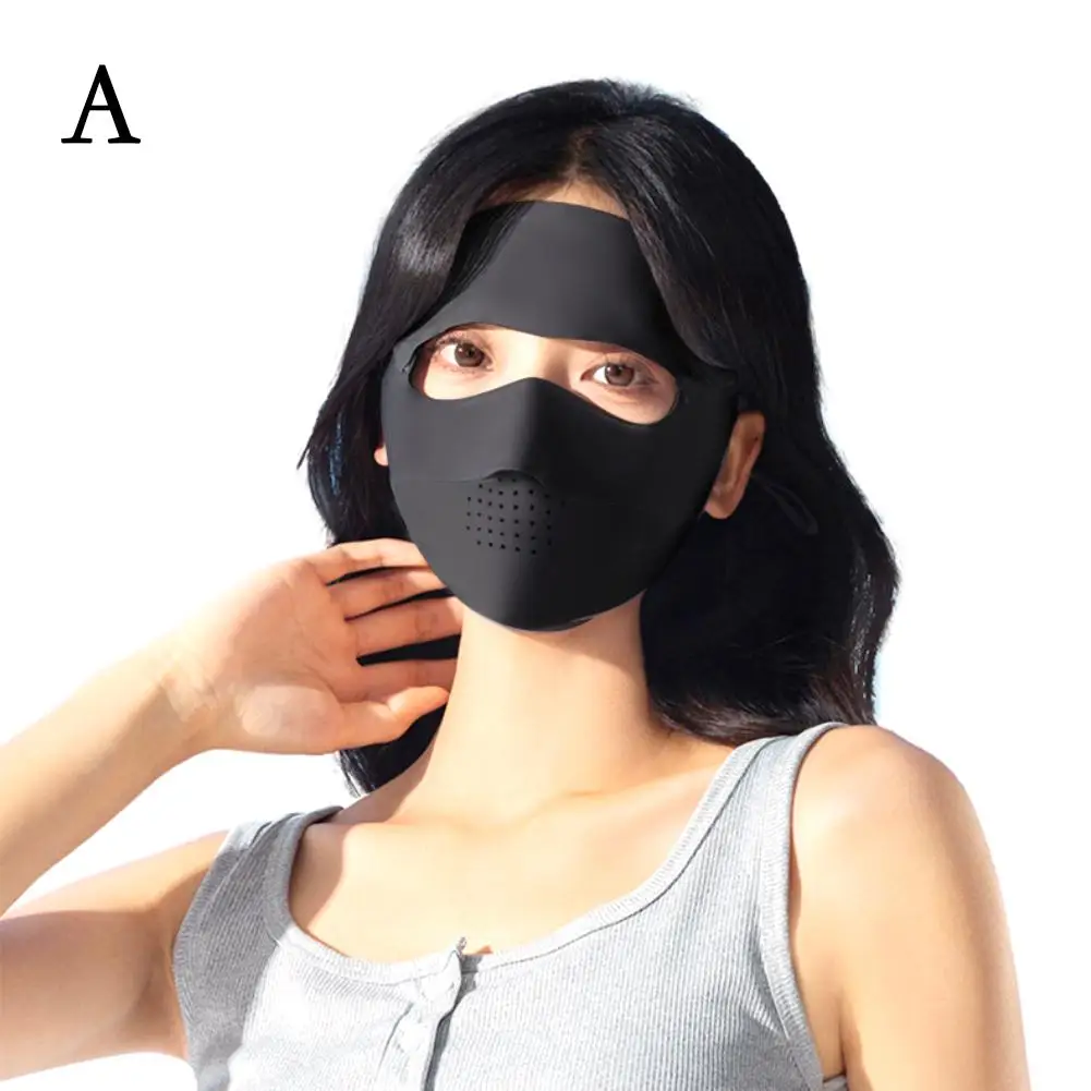 Summer Sunscreen Ice Silk Mask UV Protection Face Cover Sunscreen Veil Face With Brim Outdoor Cycling Sun Protection Women Mask