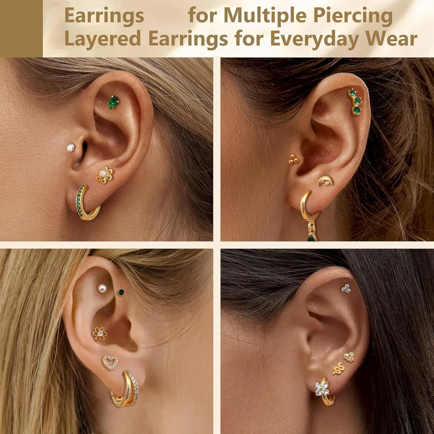 Bobisty 1PC 16G Flat Back Earrings for Women Stainless Steel Threaded Cartilage Stud Earrings Butterfly CZ Body Piercing Jewelry