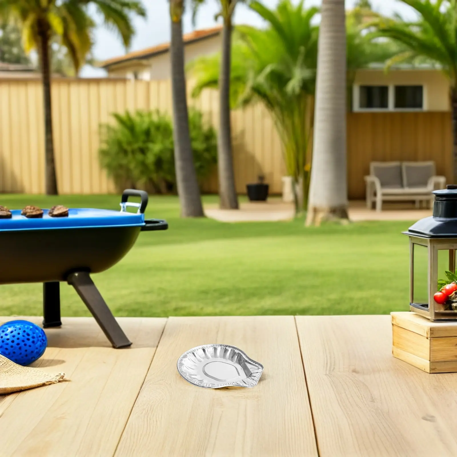 60 Unidades de Bandejas de Aluminio Tipo Concha para Hornear Ostras, Bandeja Desechable para Asar, Ideal para Cocinar Mariscos al Aire Libre