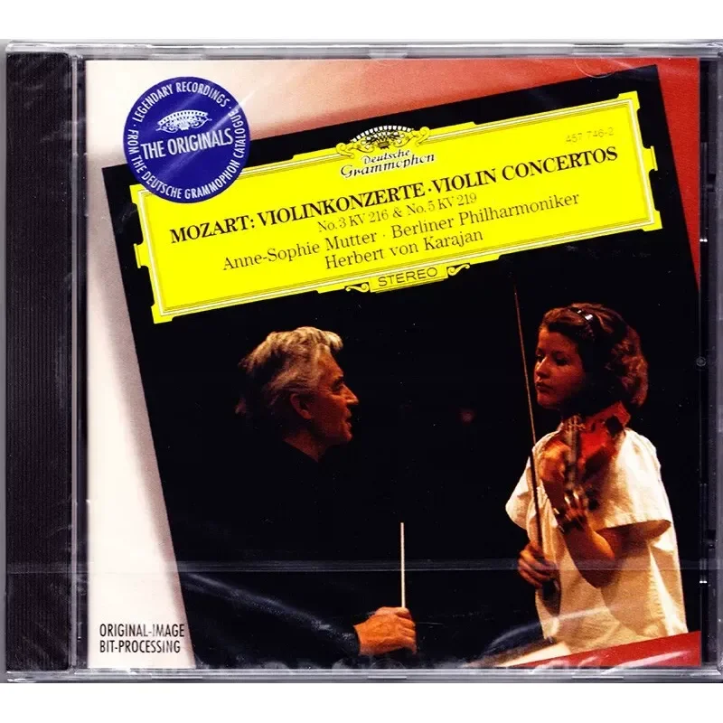 Оригинальный подлинный CD: Концерты Моцарта для скрипки № 3 и 5, Караян, Муттер. Импортная классическая музыка для любителей классики.
