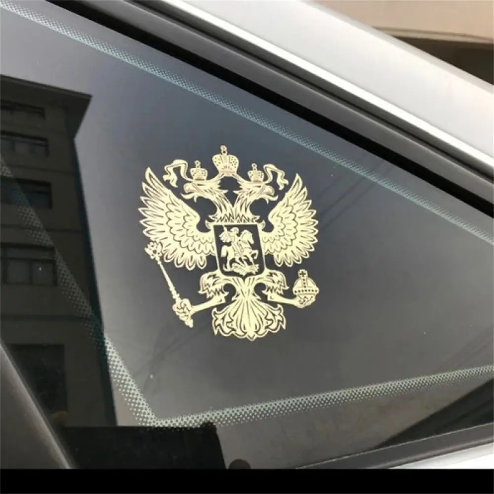 

Russian Federation National Emblem Coat of Arms Metal Stickers Nickel Car Stickers Decals Russian Eagle for Car Styling