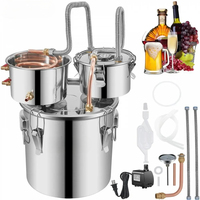 VEVOR 12L 20L 30L 50L Moonshine Still Distiller Alcohol Brewing Distiller DIY Stainless Steel Still Whisky Beer Brandy For Home