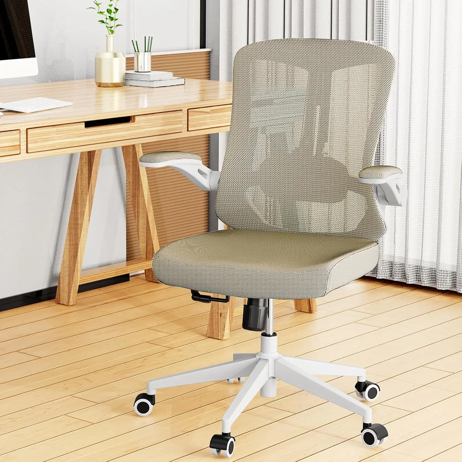 Mesh Office Computer Bureau Managerial Directiestoel, Ergonomische comfortabele draaibare gamingstoelen met hoge rugleuning, voor studeerkamer, thuis, slaapkamer