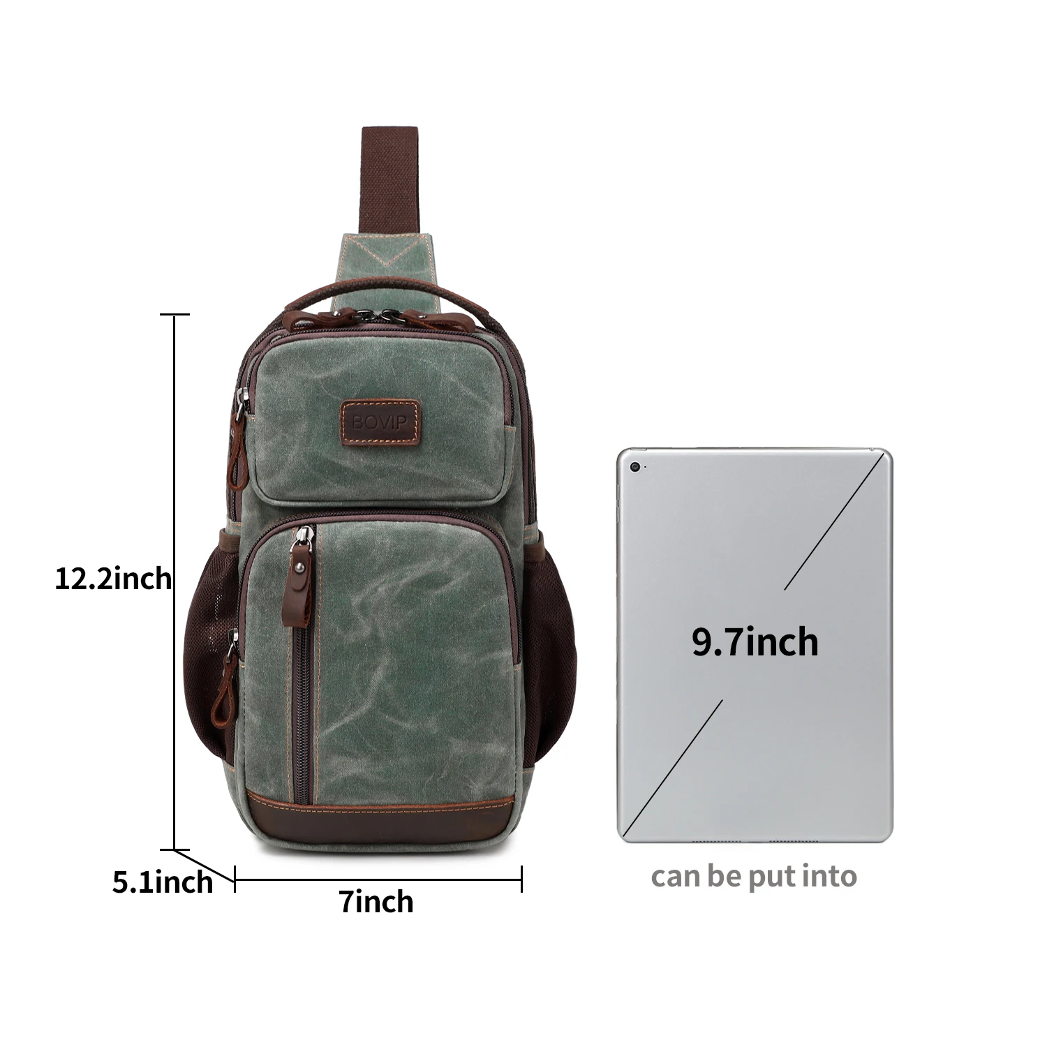 Torba ze sznurkiem dla mężczyzn, wodoodporna woskowane płótno torba Crossbody torba na klatkę piersiowa Casual Daypack torba z zawiesiem na ramię plecak